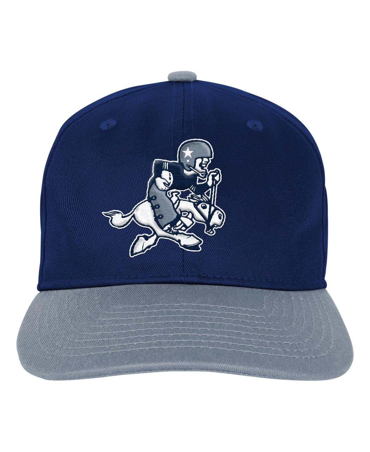 Outerstuff Big Boys And Girls Navy Dallas Cowboys True Retro Deadstock Snapback Hat In Blue