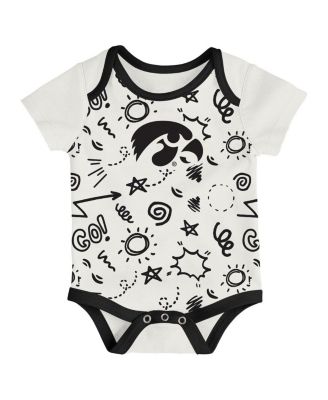 Baby Boys and Girls Iowa Hawkeyes Three-Pack All Day Play Bodysuit Set