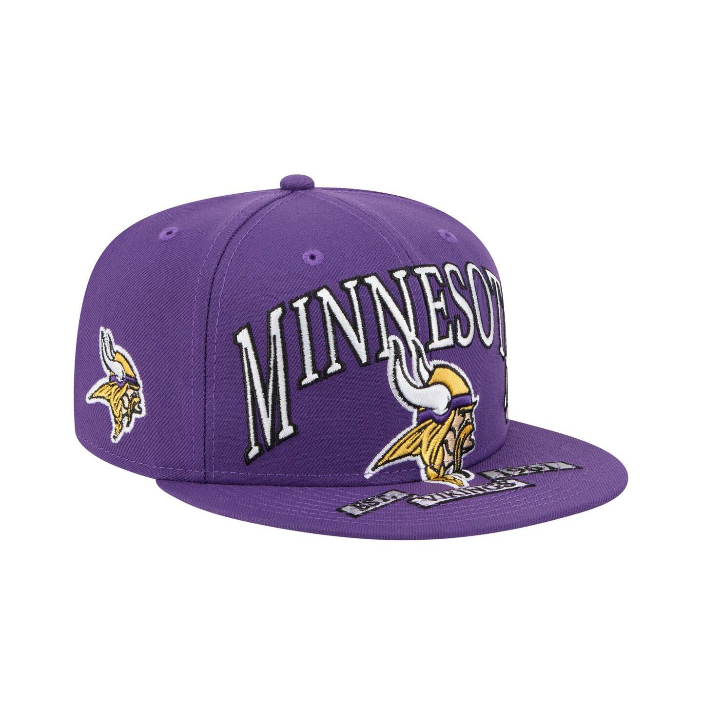 Мужская кепка New Era Purple Minnesota Vikings Oversized 59FIFTY Fitted Hat — фото 1