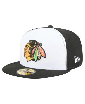 New Era - Men's White/Black Chicago Blackhawks Repeat Two-Tone 59FIFTY Fitted Hat