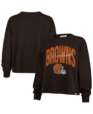 '47 Brand - Women's Brown Cleveland Browns Muse Sydney Long Sleeve T-Shirt