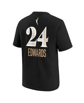 Big Boys and Girls Aaliyah Edwards Black Washington Mystics Draft Rebel Edition Name Number T-Shirt