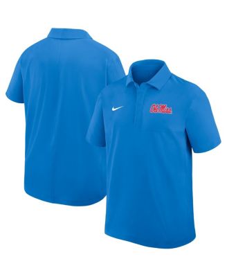 Nike - Men's Powder Blue Ole Miss Rebels Woven Dri-FIT Polo Shirt