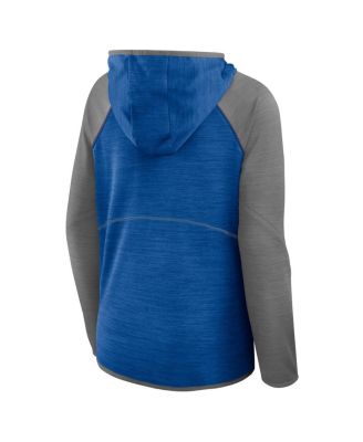 Women's Blue Detroit Lions Plus Size End Around Pass Full-Zip Hoodie