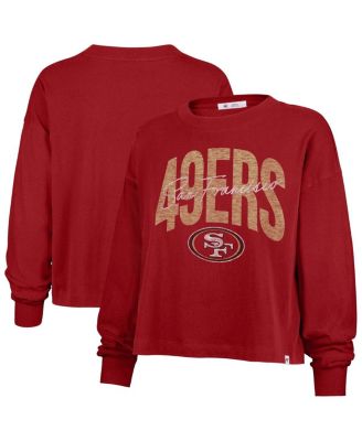 '47 Brand - Women's Scarlet San Francisco 49ers Plus Size Muse Sydney Long Sleeve T-Shirt