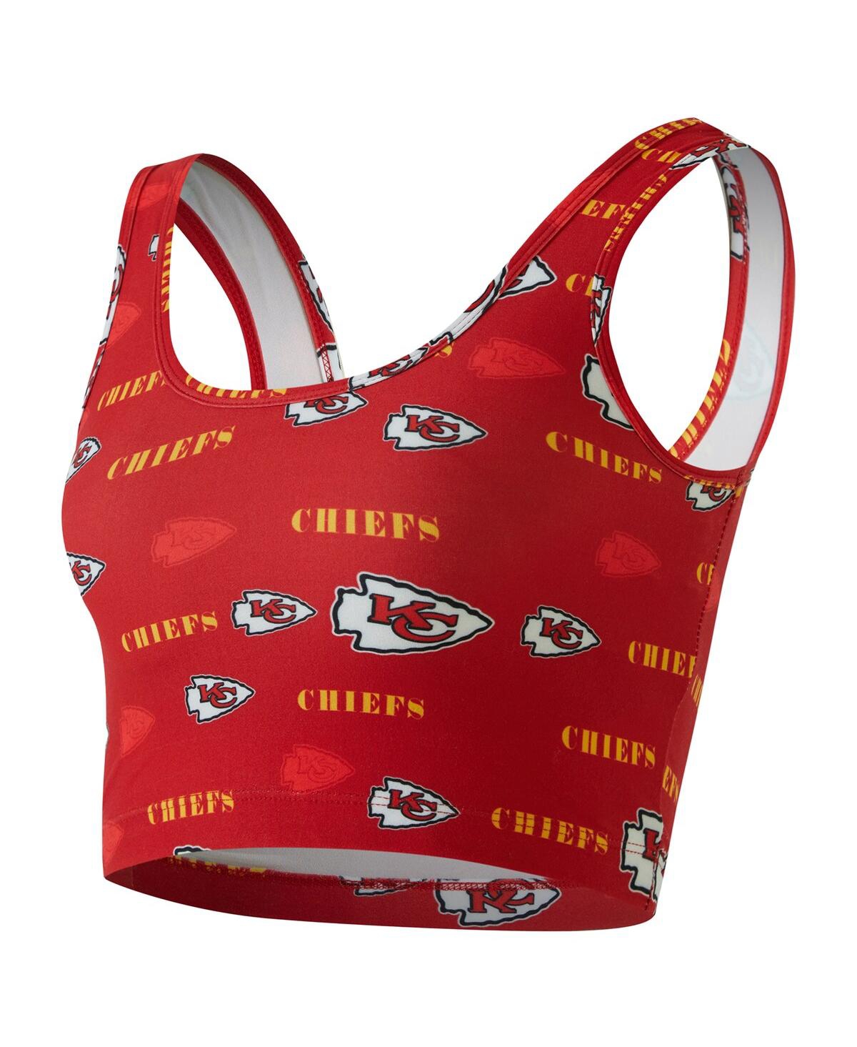 Concepts Sport Women's Red Kansas City Chiefs Mosaic Allover Print Bralette In Red