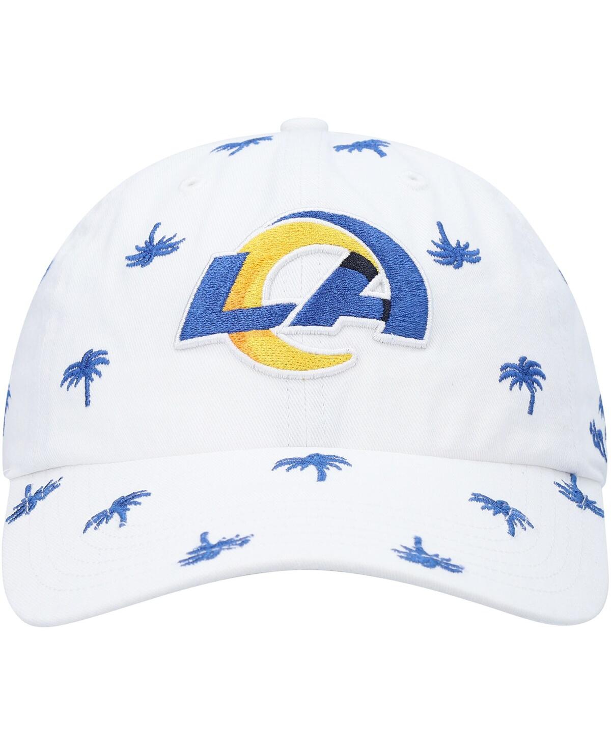 47 Brand Women's White Los Angeles Rams Confetti Clean Up Adjustable Hat In White