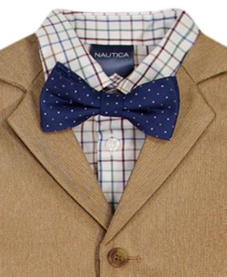 Boys' 2T-7 Herringbone Shirt, Pants, Tie and Vest, 4-Piece Set