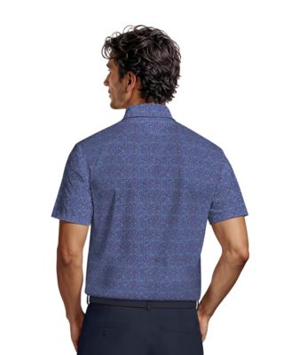 Men's Micro-Floral Polo Shirt