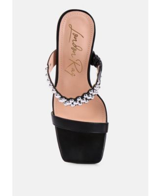 Womens Bandy Stieletto Heel Metal Stud Sandals