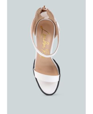 Womens Rattle Chunky High Block Heel Sandals