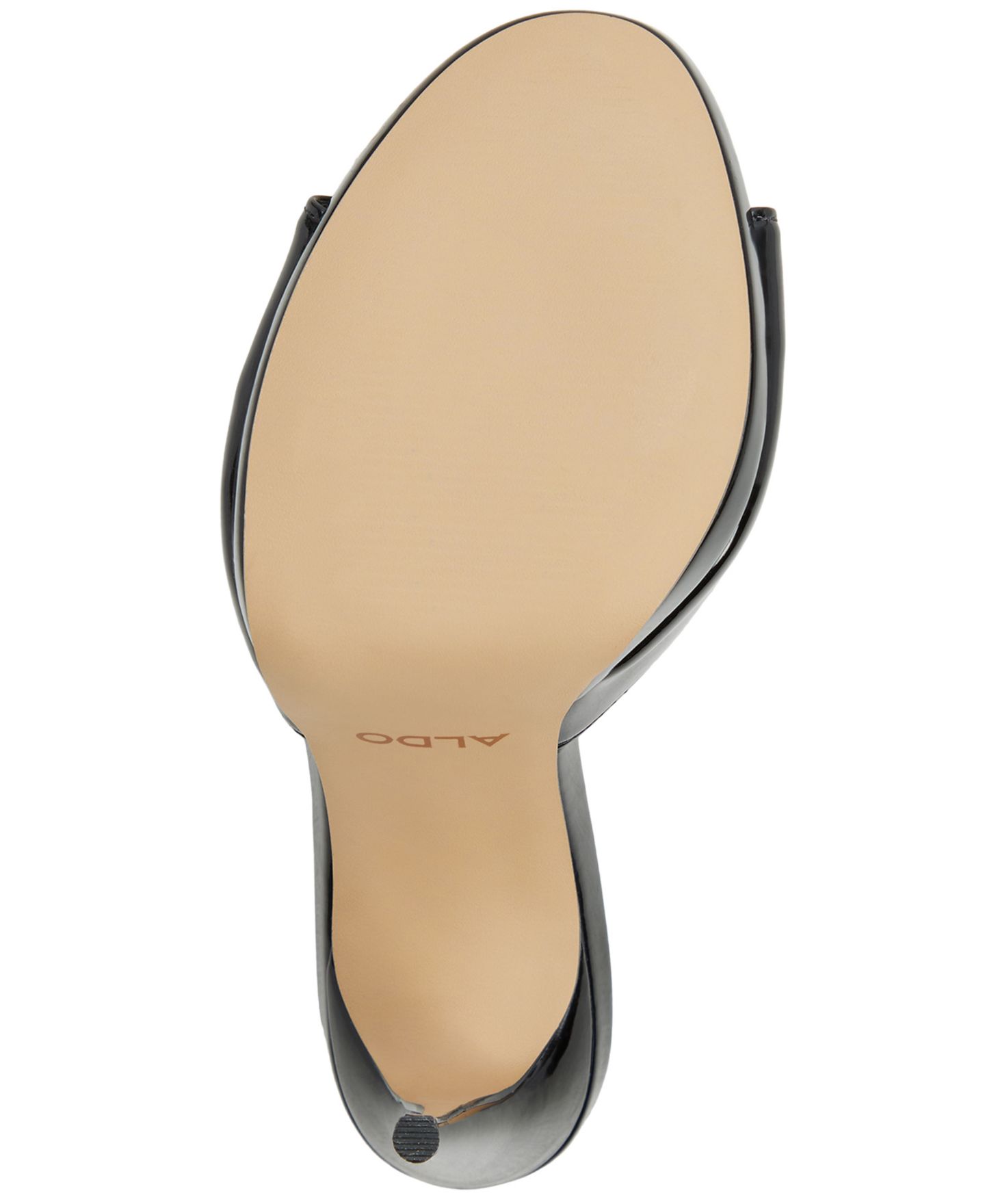 Женские сандалии ALDO Rivieraa Slip-On Round Toe Dress Sandals, цвет: Чёрный лаковый — фото 5
