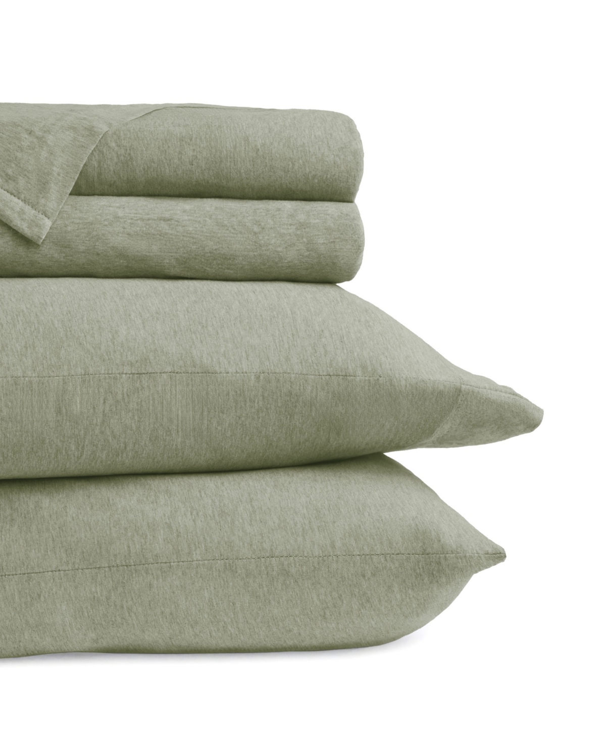 Ienjoy Home Jersey Cotton 3-pc. Sheet Set, Twin Xl In Green
