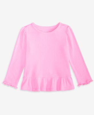 Baby Girls Mix and Match Long Sleeve Pointelle T-Shirt