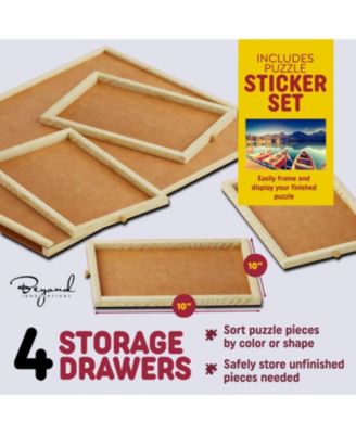 Wooden Puzzle Table – Portable Jigsaw Organizer