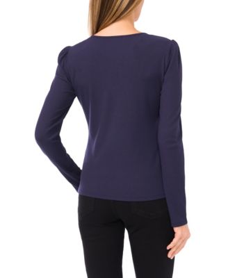 Women's Long Sleeve Front Keyhole Top