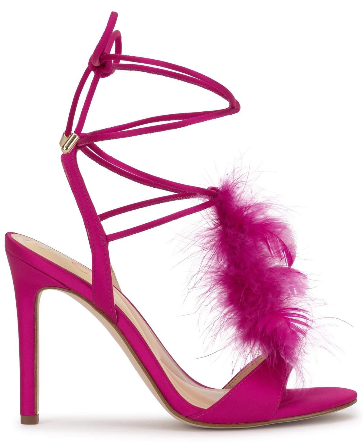 Jessica Simpson Women's Jenzin Feather Wrap Dress Sandals In Pink