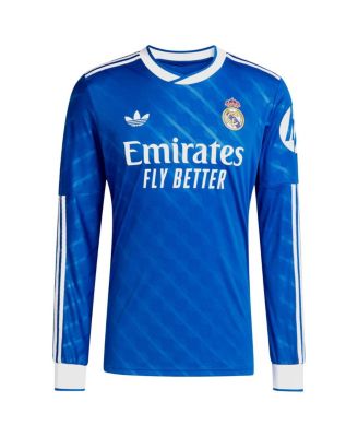 Men's Jude Bellingham Blue Real Madrid 2025/26 Third Replica Long Sleeve Player Jersey