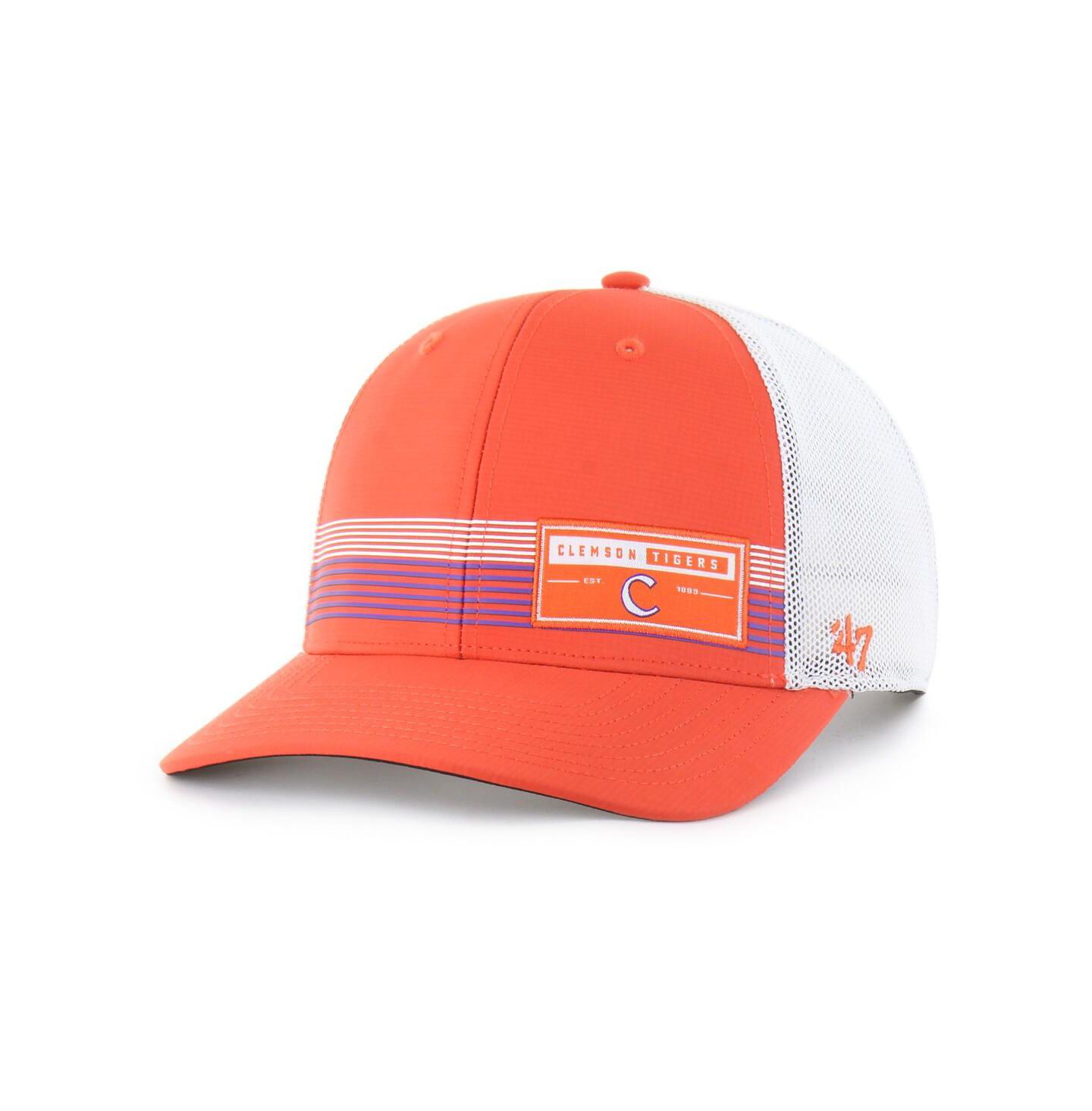 Мужская кепка '47 Brand Orange Clemson Tigers Rangefinder Brrr Trucker Adjustable Hat — фото 1