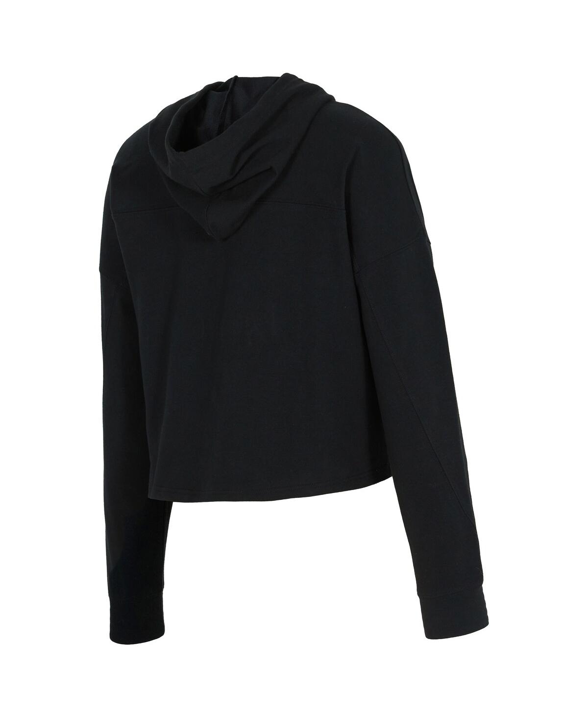 Concepts Sport Women's Black Inter Miami Cf Elevation Tri-blend Long Sleeve Pullover Hoodie In Black