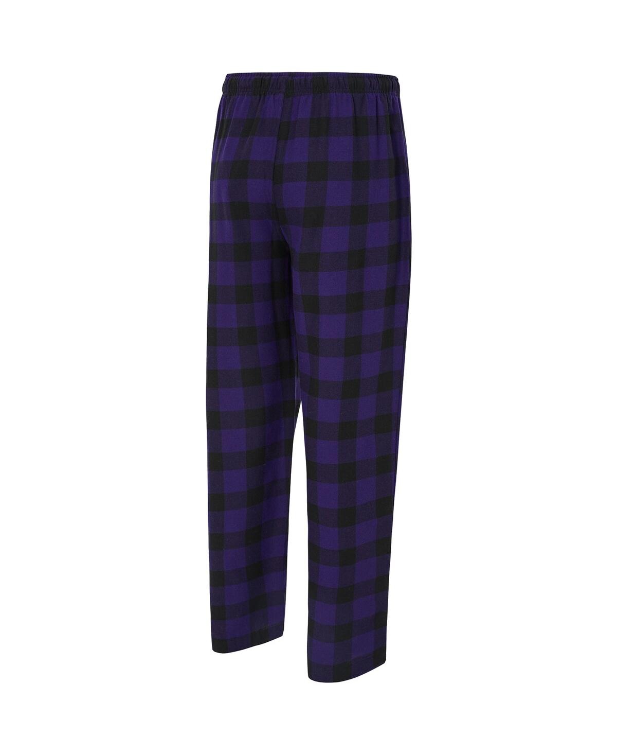 Concepts Sport Men's 2-piece Purple/black Baltimore Ravens Avondale T-shirt And Flannel Pants Set In Multi