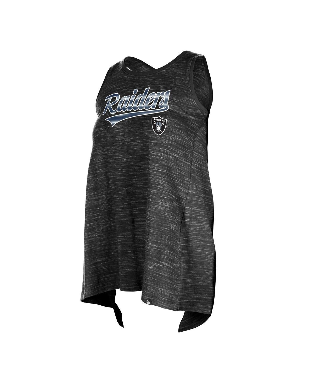 New Era Women's Black Las Vegas Raiders Space Dye Active Tank Top In Black