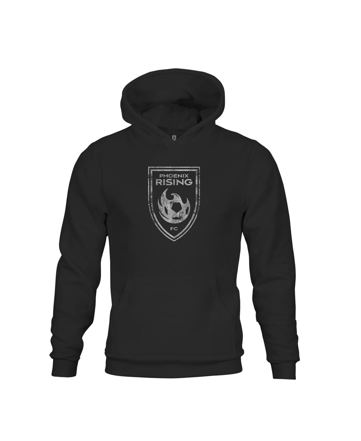 1863fc Big Boys And Girls Black Phoenix Rising Fc Badge Fleece Pullover Hoodie In Black