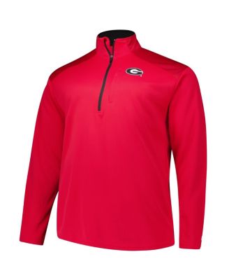 Men's Red Georgia Bulldogs Big Tall Defender Quarter-Zip Sweatshirt