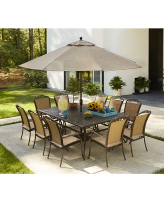 Furniture Beachmont II Outdoor 11-Pc. Dining Set (84" x 60" Dining Table and 10 Dining Chairs), Created for Macy's 