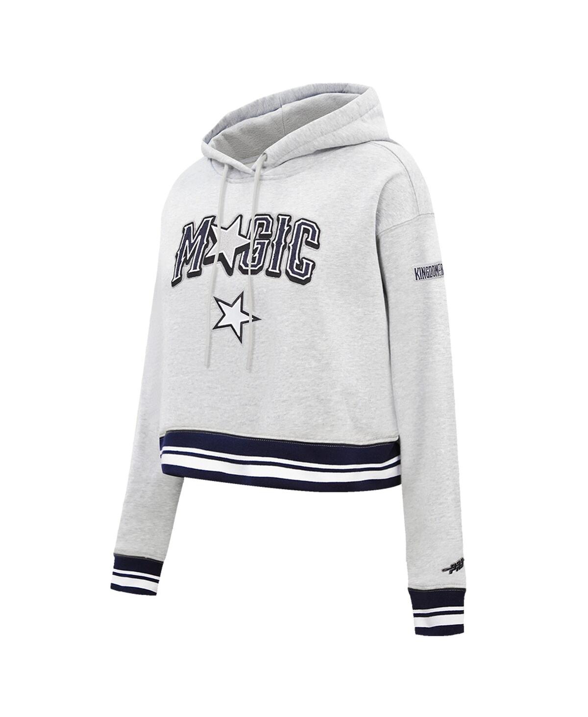 Pro Standard Women's Gray Orlando Magic 2024/25 City Edition Cropped Pullover Hoodie In Gray