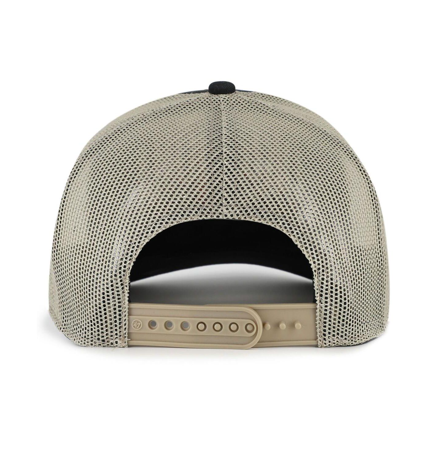 Мужская кепка '47 Brand Black Purdue Boilermakers Arid Adjustable Trucker Hat — фото 3