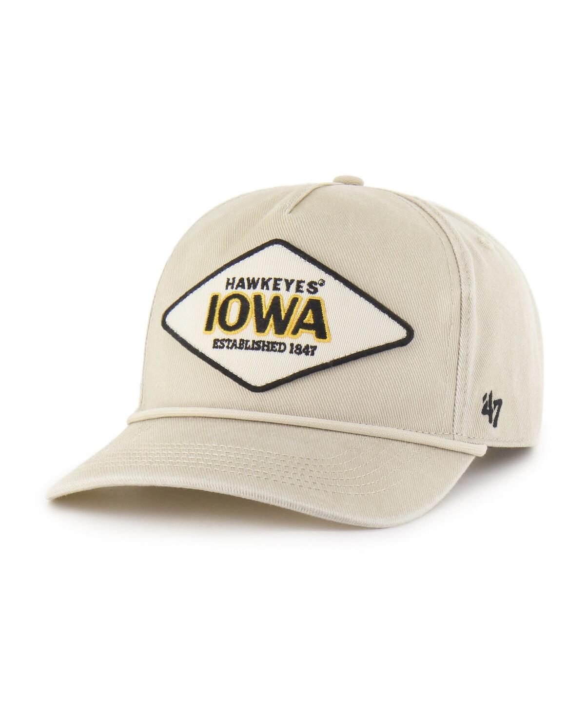 47 Brand Men's And Women's Cream Iowa Hawkeyes Outdoorsmen Cairn Hitch Adjustable Hat In Neutral