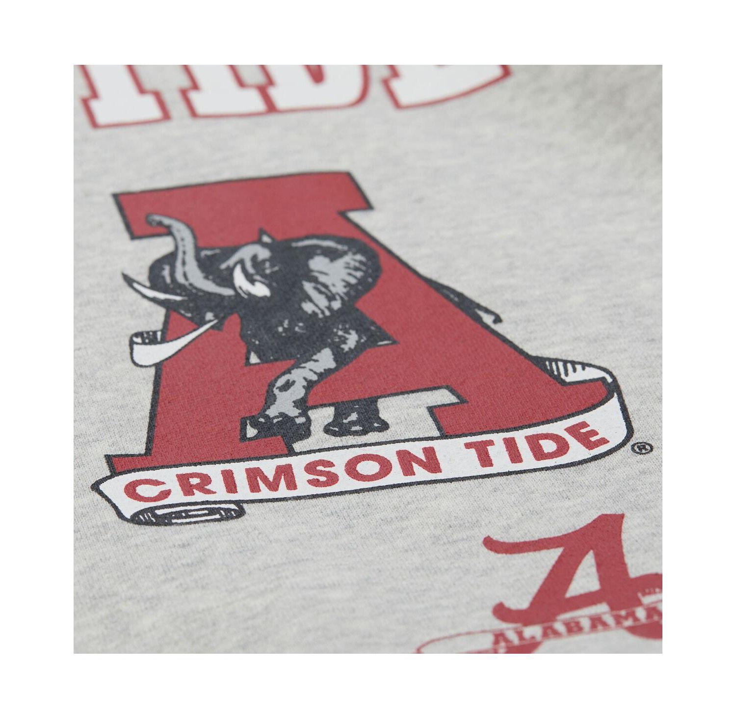 Men's Gray Alabama Crimson Tide All Over Print Sweatshirt