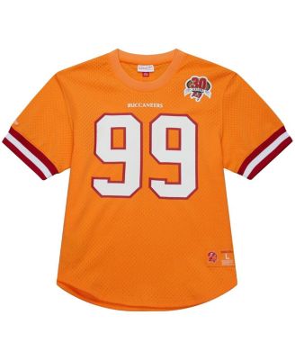Men's Warren Sapp Orange Tampa Bay Buccaneers Retired Player Name Number Mesh T-Shirt