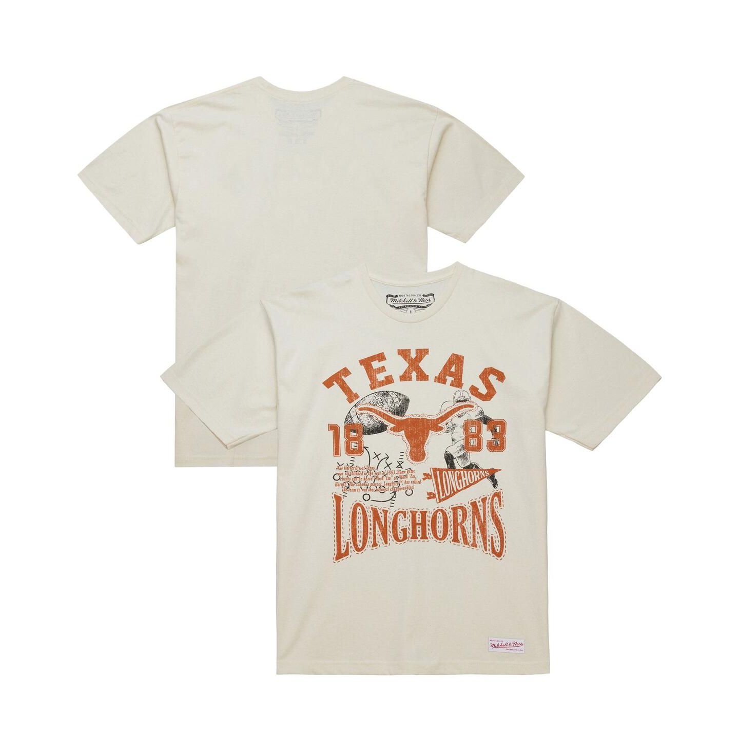 Мужская футболка Mitchell & Ness Cream Texas Longhorns Heritage Scholar — фото 1