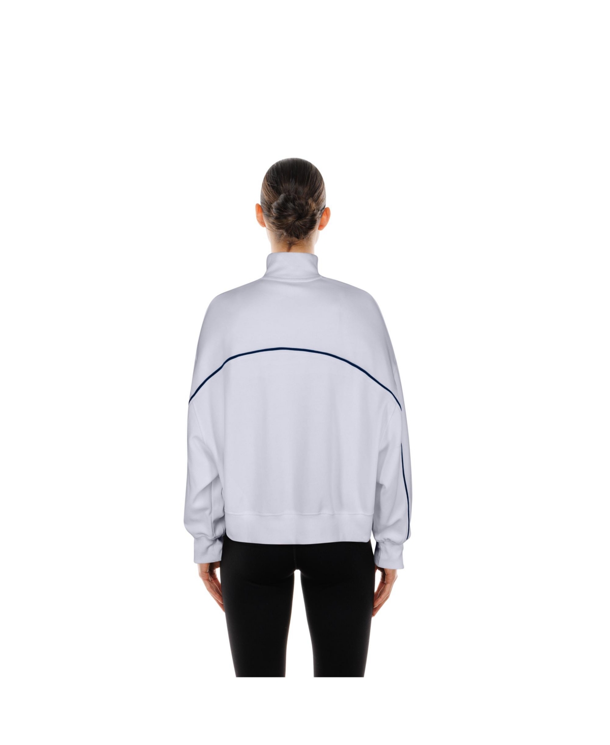 New Era Women's White Denver Broncos Functional Fandom Quarter-zip Sweatshirt In Brown