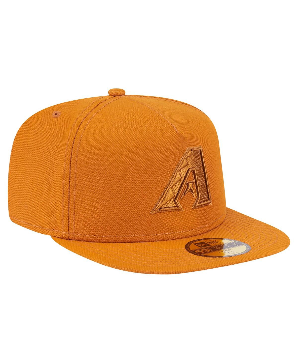 New Era Men's Orange Arizona Diamondbacks Color Pack A-frame 59fifty Fitted Hat In Gold