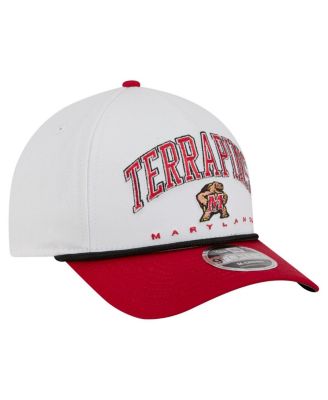 Men's White/Red Maryland Terrapins Arch Two-Tone Rope 9FORTY A-Frame M-Crown Adjustable Hat