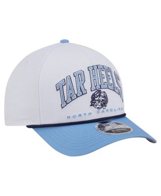 Men's White/Carolina Blue North Carolina Tar Heels Arch Two-Tone Rope 9FORTY A-Frame M-Crown Adjustable Hat