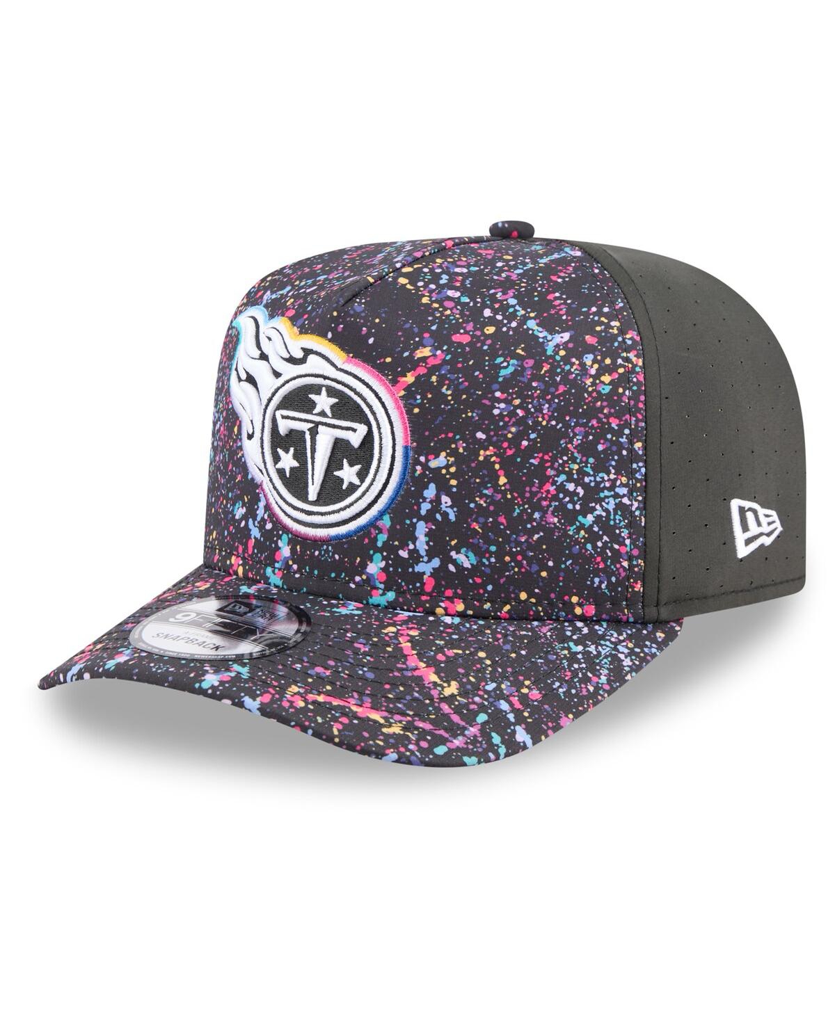 New Era Men's Black Tennessee Titans 2025 Nfl Crucial Catch A-frame 9fifty Snapback Hat In Gray