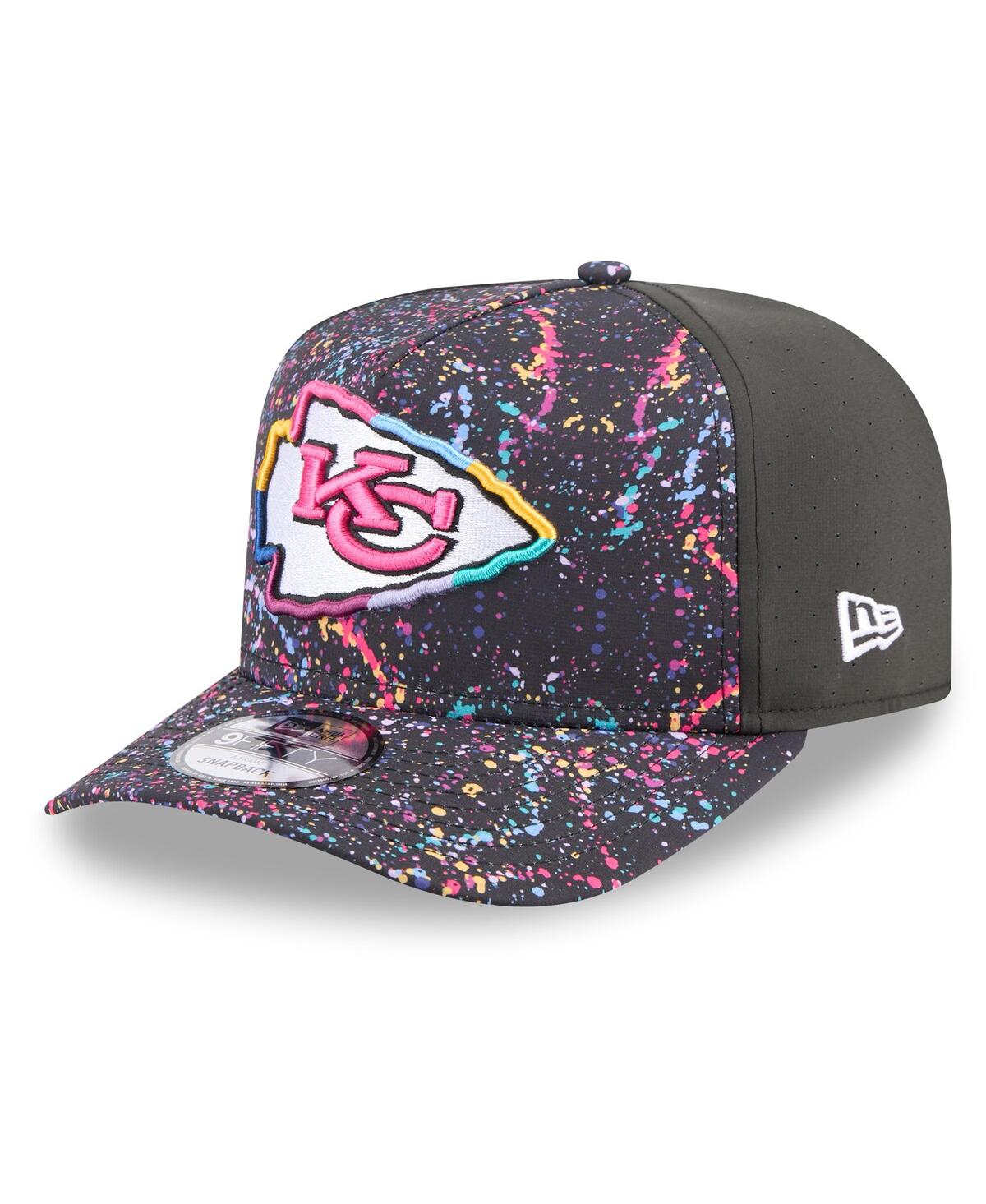 New Era Men's Black Kansas City Chiefs 2025 Nfl Crucial Catch A-frame 9fifty Snapback Hat In Black