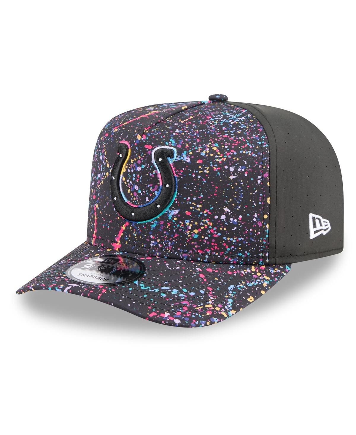 New Era Men's Black Indianapolis Colts 2025 Nfl Crucial Catch A-frame 9fifty Snapback Hat In Black