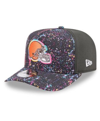 Men's Black Cleveland Browns 2025 NFL Crucial Catch A-Frame 9FIFTY Snapback Hat