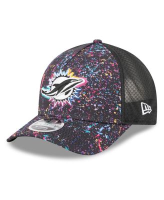 Men's Black Miami Dolphins 2025 NFL Crucial Catch 9FORTY Adjustable Hat
