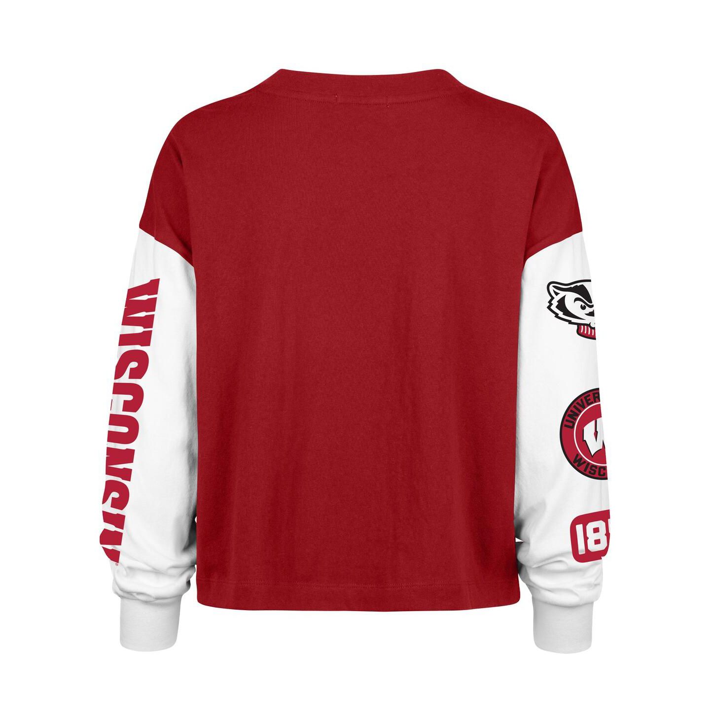Женская футболка '47 Brand Red Wisconsin Badgers Sydney Long Sleeve — фото 3