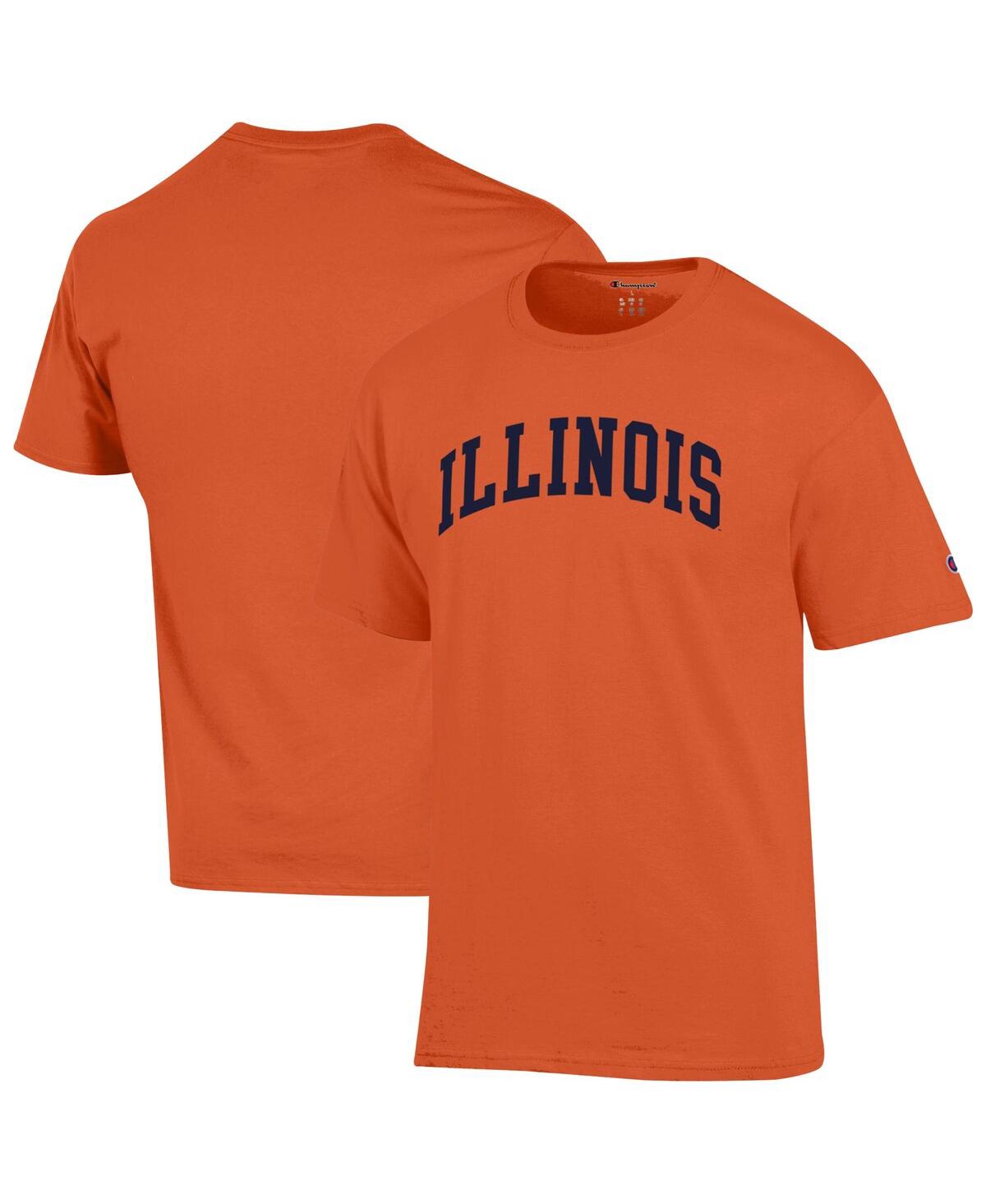 Champion Men's Orange Illinois Fighting Illini Basic Arch T-Shirt - Orange