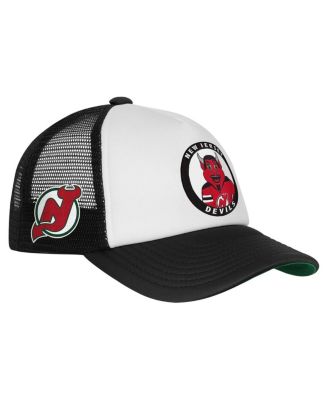 Big Boys and Girls White New Jersey Devils Mascot Adjustable Trucker Hat