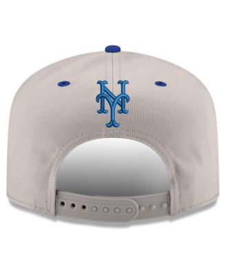 Men's Cream/Royal New York Mets Upside Down City Name A-Frame 9FIFTY Snapback Hat