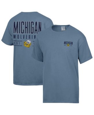 Comfortwash - Men's Blue Michigan Wolverines Big Name T-Shirt