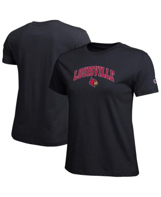 Champion - Women's Black Louisville Cardinals Arched Over Logo T-Shirt